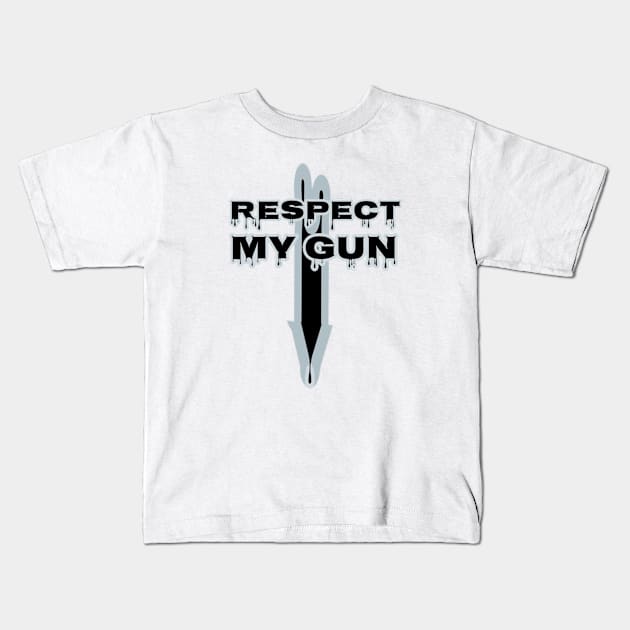 respect my gun Kids T-Shirt by mohamed705